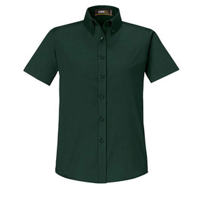 Core365 Origin Short Sleeve Twill Shirt - Women AC78194 (Carbon)