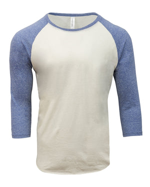 Threadfast Unisex Triblend Three-Quarter Sleeve Raglan