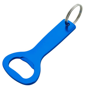 Aluminum Bottle Opener Key Ring - Blue