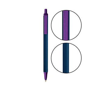 Cobalt BIC® Clic Stic® Pen - Cobalt With Purple