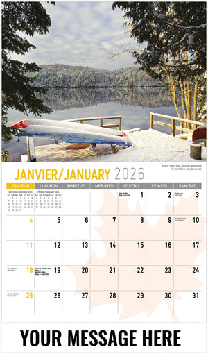 Scenes of Canada (Bilingual) - 2026 Promotional Calendar