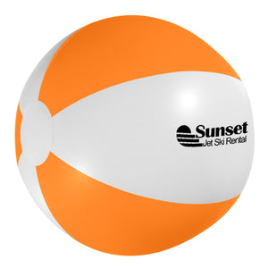 16" Beach Ball - HT_750 - White with Orange