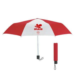 42" Arc Budget Telescopic Umbrella HT_4130 - Red With White