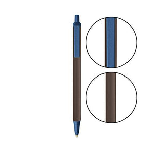 Espresso BIC® Clic Stic® Pen - Espresso With Metallic Dark Blue