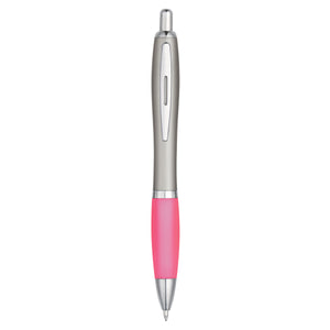 Satin Pen - Silver With Pink