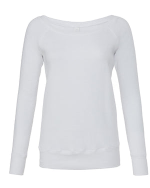 Bella + Canvas Ladies' Sponge Fleece Wide Neck Sweatshirt