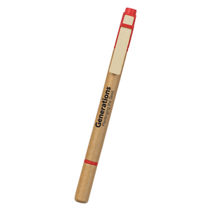 Dual Function Eco-Inspired Pen With Highlighter (Natural Red)