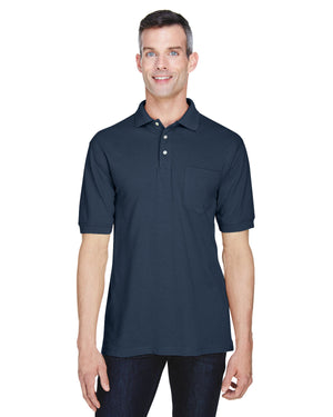 Harriton Men's Easy Blend™ Polo with Pocket