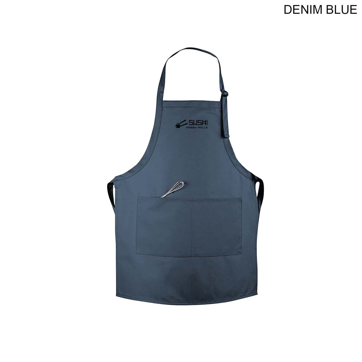 Twill Bib Apron with 2 Pockets