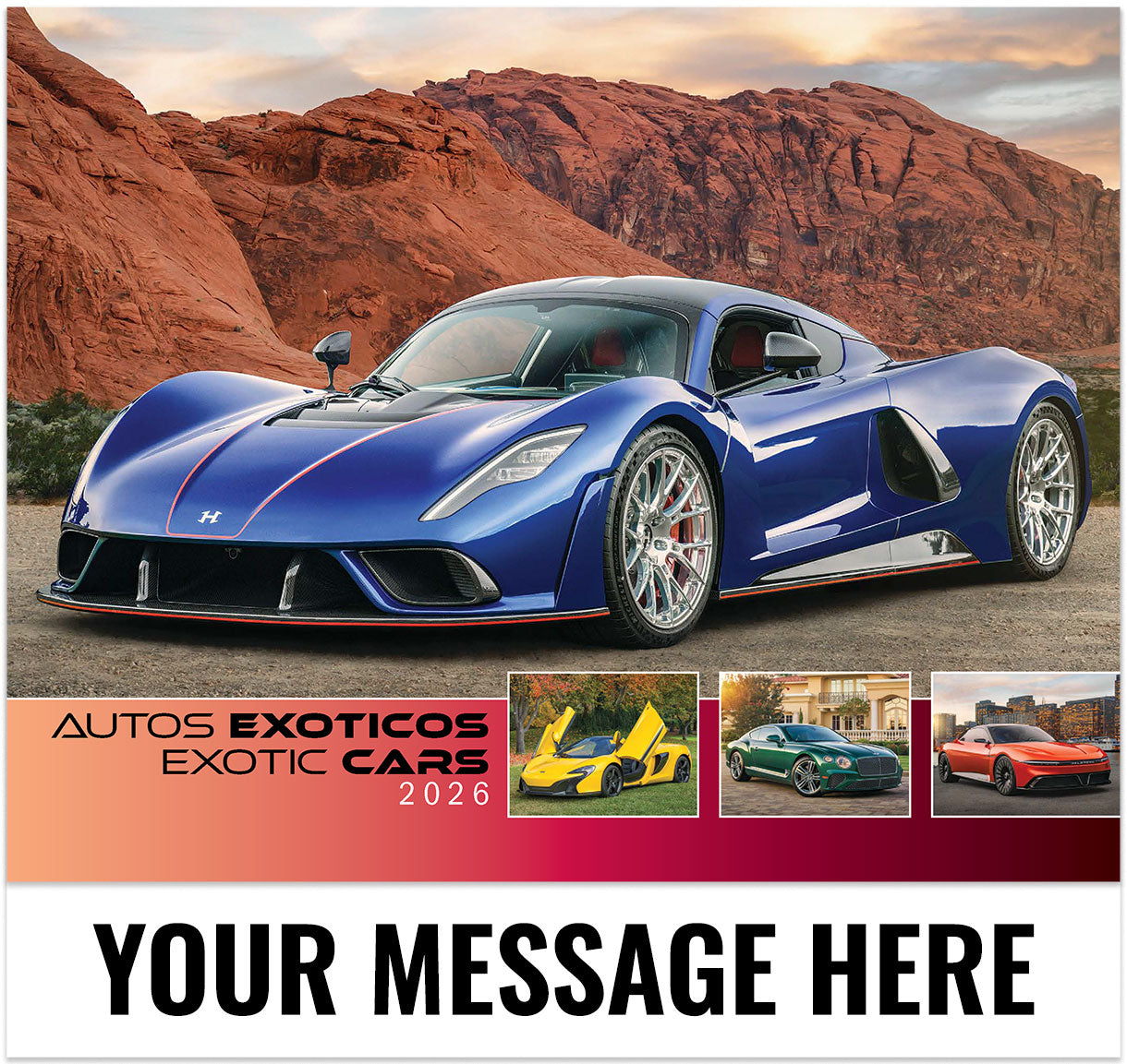 Exotic Cars (Bilingual) - 2026 Promotional Calendar