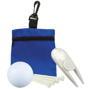 Golf in a Bag Gift Set - KL_0662 - Royal Bag with White Divot Tool