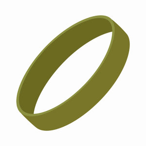 Silicone Wrist Bands- Debossed - CM2050_DEB - Olive Green