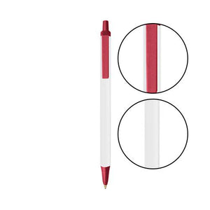 Clear BIC® Clic Stic® Pen - Clear With Metallic Red