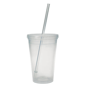 16 Oz. Sunsplash Double Wall Tumbler - Translucent Clear