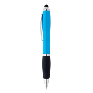 Satin Stylus Pen - Lt Blue With Black