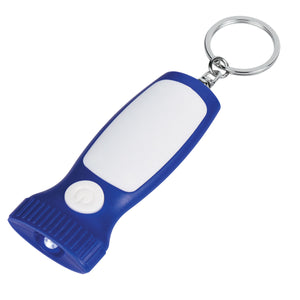 Slim LED Light Key Chain - Blue With White