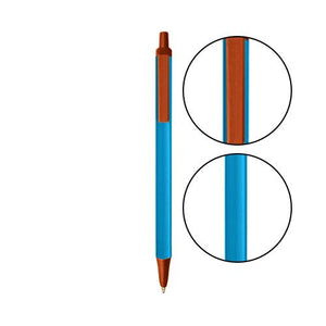 Blue BIC® Clic Stic® Pen - Blue With Metallic Orange