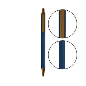 Metallic Dark Blue BIC® Clic Stic® Pen - Metallic Dark Blue With Metallic Brown