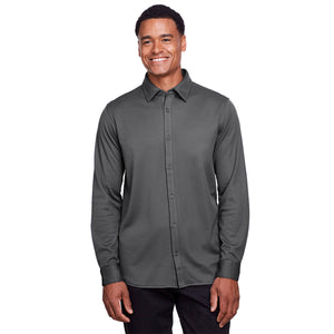 Men's CrownLux Performance™ Plaited Button-Down Shirt - Front