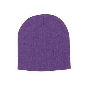 Knit Beanie Cap - Purple