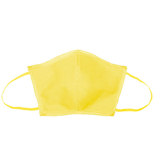 Flat Fold Canvas Face Mask With Elastic Loops - Lemon Chiffon