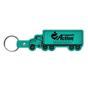 Truck Flexible Key Tag - Translucent Aqua Blue