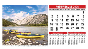 Scenes of Canada French English 2026 Promotional Desk Calendar