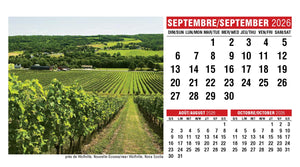 Scenes of Canada French English 2026 Promotional Desk Calendar