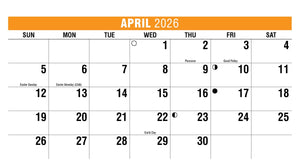 Sun, Sand & Surf 2026 Promotional Desk Calendar