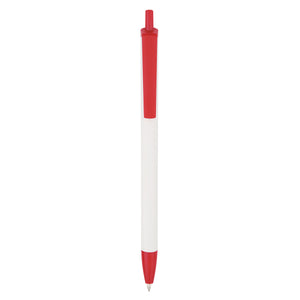 Slim Click Pen - White With Red