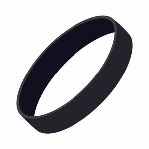 Silicone Wrist Bands- Debossed - CM2050_DEB - Black