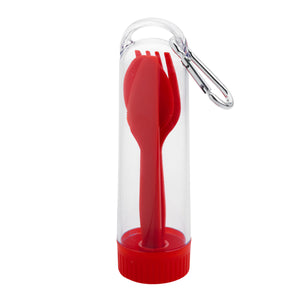 Utensil Kit With Carabiner - Red