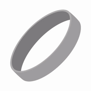 Silicone Wrist Bands- Debossed - CM2050_DEB - Gray