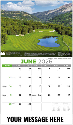 Golf Tips - 2026 Promotional Calendar