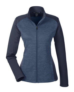 Devon & Jones Ladies' Newbury Colorblock Mélange Fleece Full-Zip