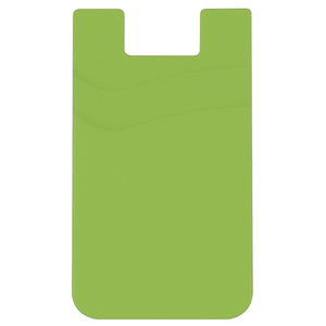 Dual Pocket Silicone Phone Wallet - Lime