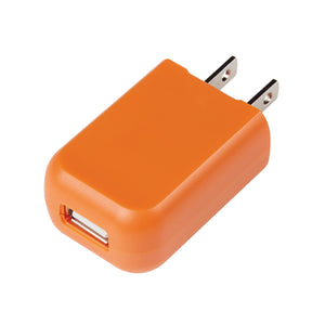 UL Listed Rectangular USB A/C Adapter - Orange