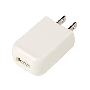 UL Listed Rectangular USB A/C Adapter - White