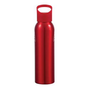 20 Oz. Aluminum Sports Bottle - Red With Red