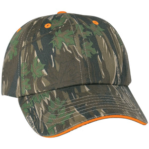 Camouflage Cap - Smoke With Orange