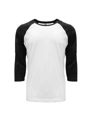 Next Level Apparel Unisex CVC Three-Quarter Sleeve Raglan Baseball T-Shirt