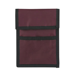 Nylon Neck Wallet Badge Holder - Burgundy