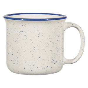 15 Oz. Blaze Campfire Mug - White With Ocean Rim