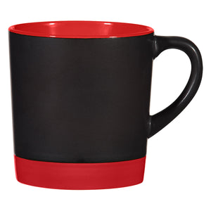 12 Oz. Two-Tone Americano Mug (Black With Red)