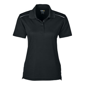 Core365 Origin Performance Pique Polo Reflective Piping - Women's AC78181R (Black)