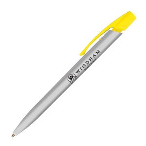 BIC® Media Clic™ Pen - Silver With Yellow