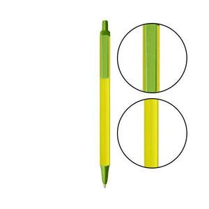 Yellow BIC® Clic Stic® Pen - Yellow With Metallic Green