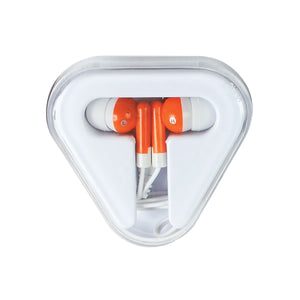 Mini Earbuds - Orange With White