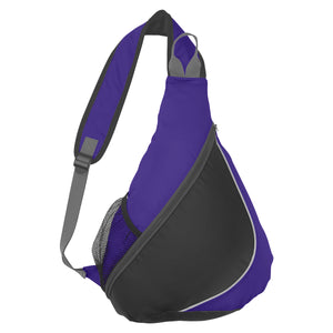 Sling Backpack - Purple With Black