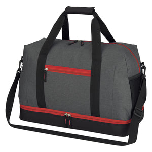 Tribeca Duffel Bag (Gray With Red)